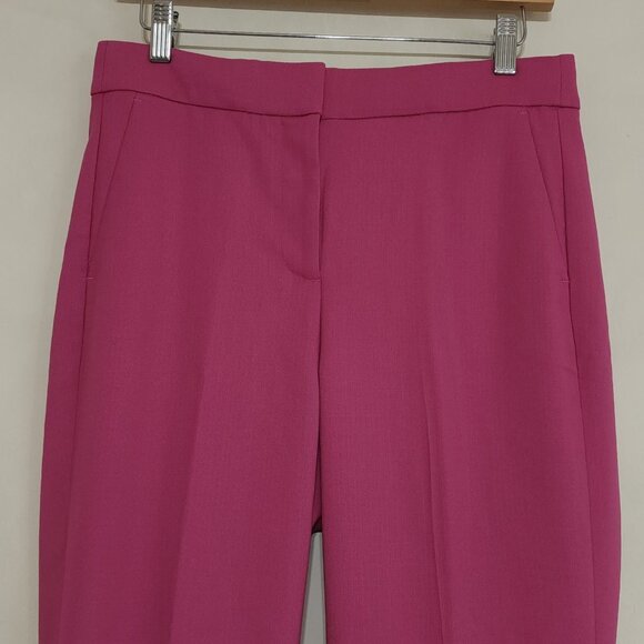 J Crew Willa Full-length Flare Pant  Italian City Wool Garden Dahlia - Picture 7 of 11